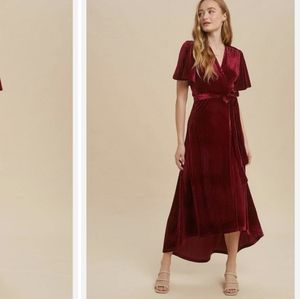 Velvety midi dress